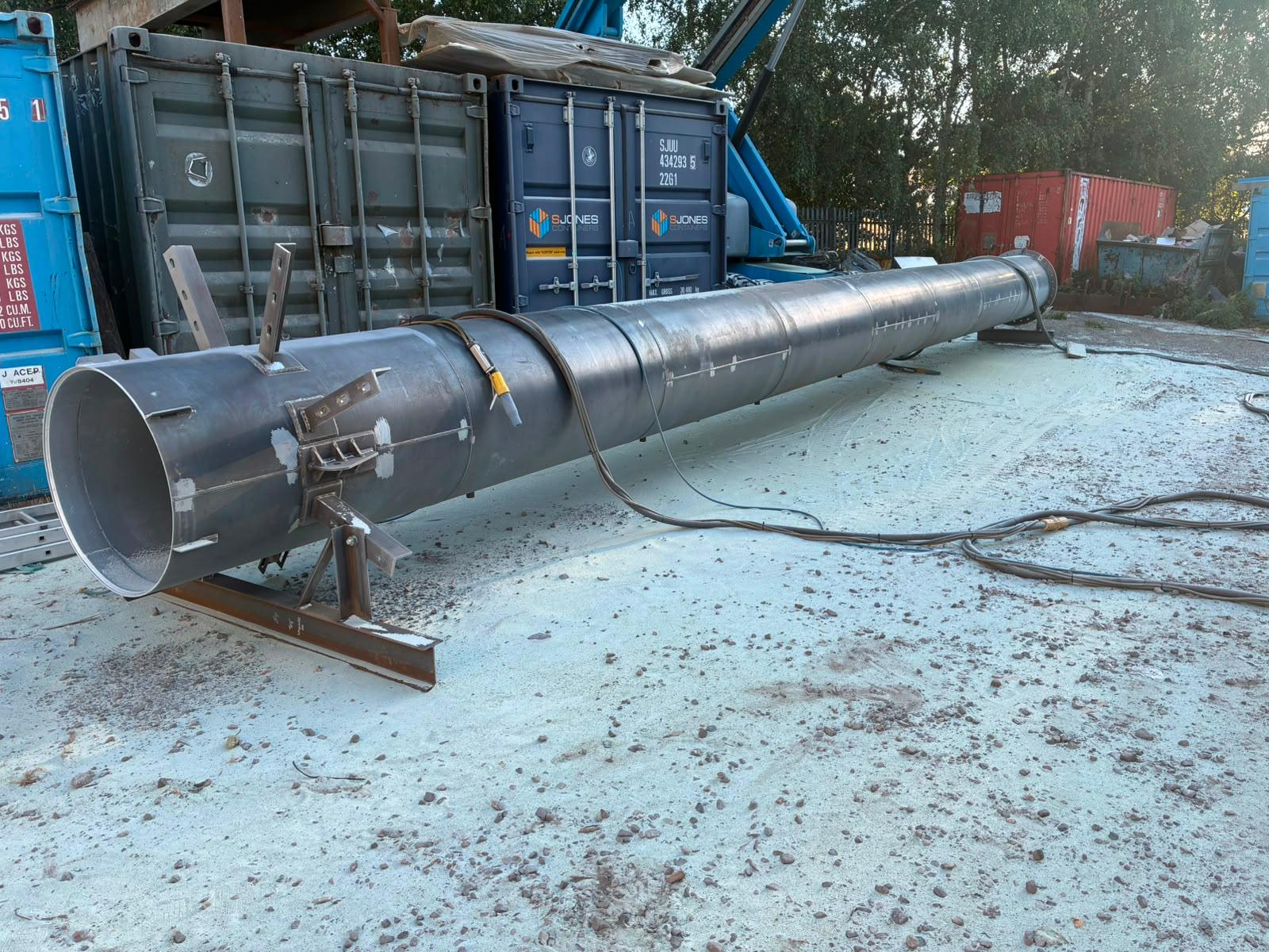 Commercial Steel Chimney Shot Blasting — Northamptonshire