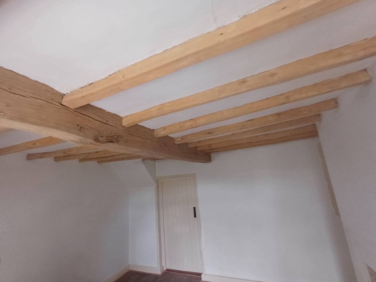 Stunning oak beams after cleaning