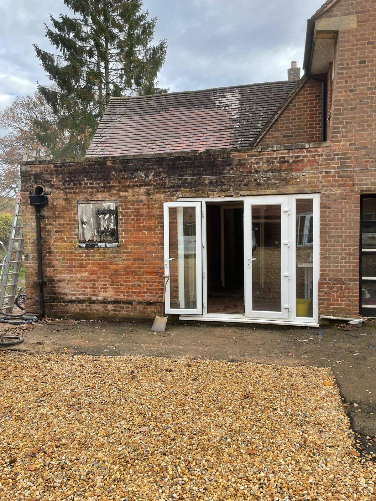 Brick Cleaning After Extension Removal before — Sandblasting Northampton | BRICK CLEANING restoration service