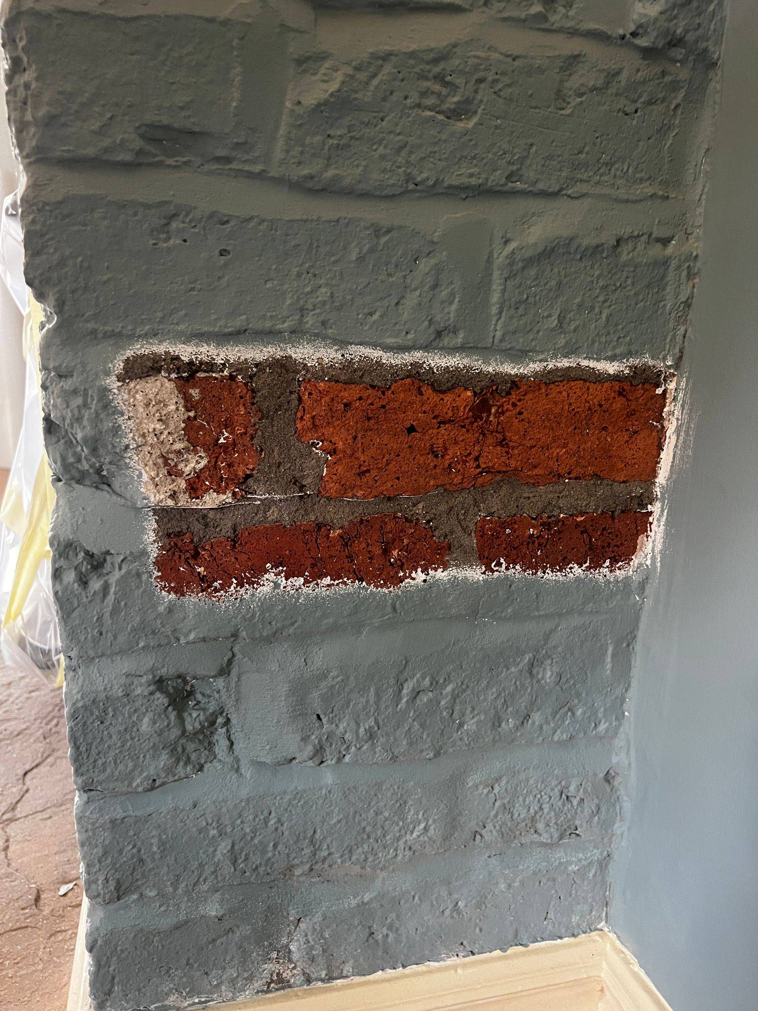 Victorian brick fireplace cleaned