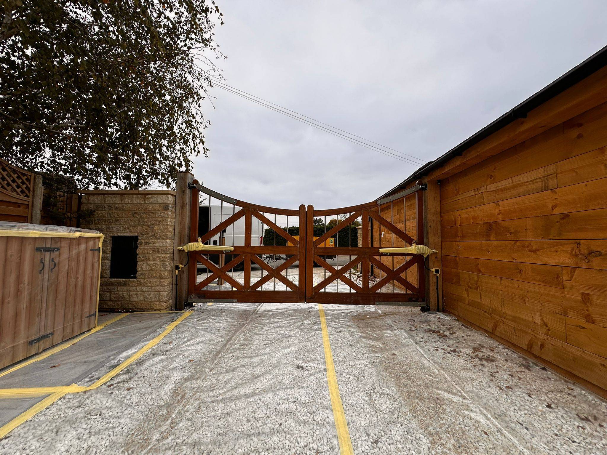 Oak Garden Gates Sandblasting & Restoration before — Sandblasting Northampton | GATES restoration service