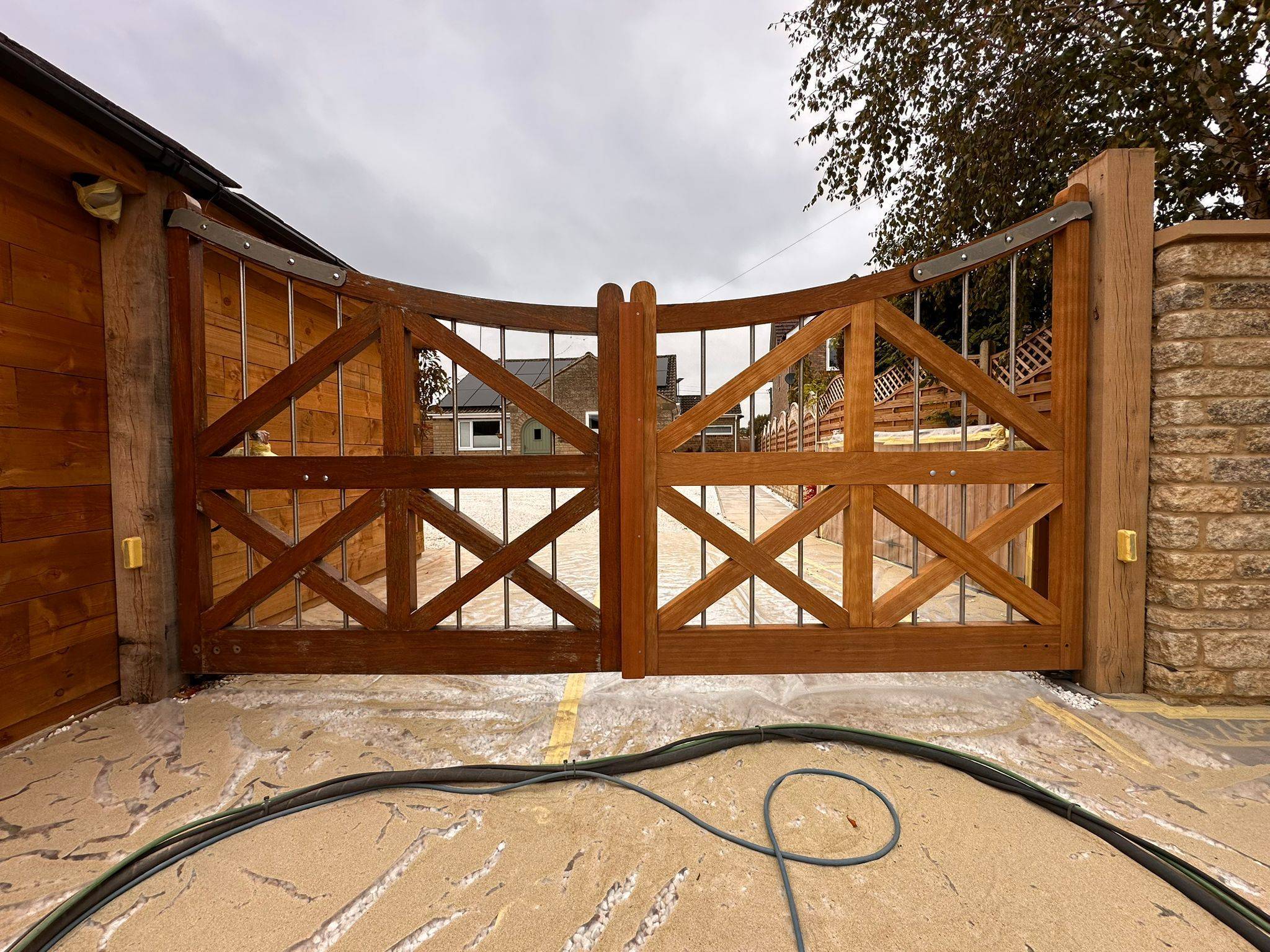 Oak Garden Gates Sandblasting & Restoration after — Sandblasting Northampton | GATES restoration service