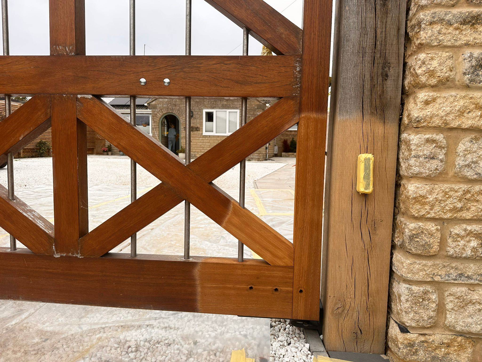 Wrought iron gate restored