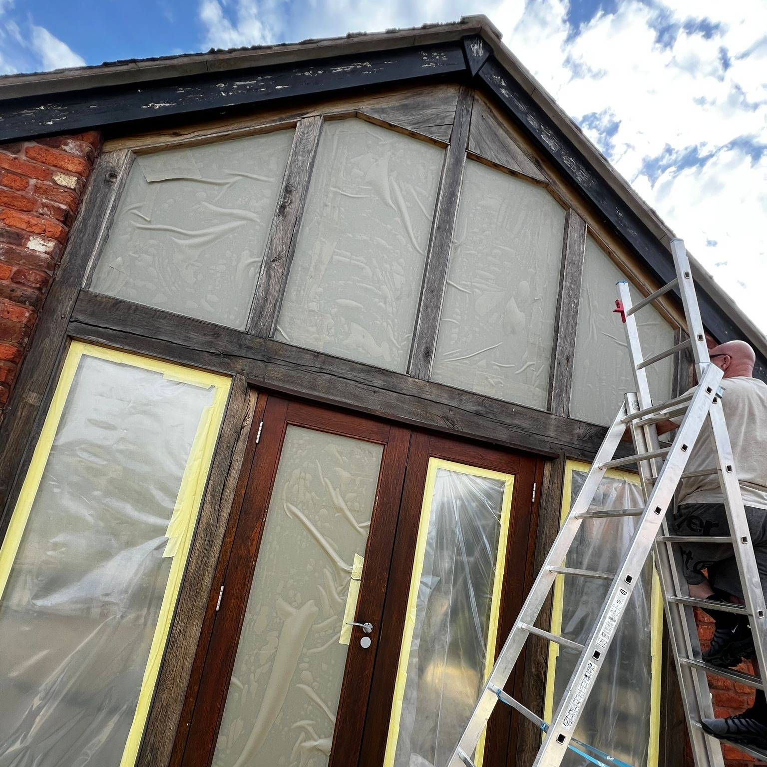 Brick outbuilding cleaned
