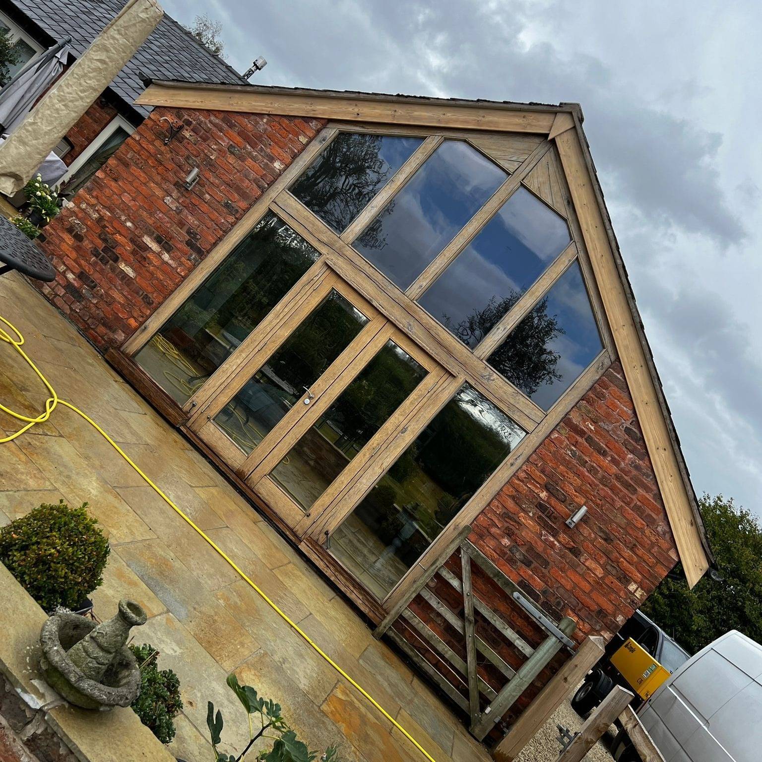 Restored outbuilding like-new finish