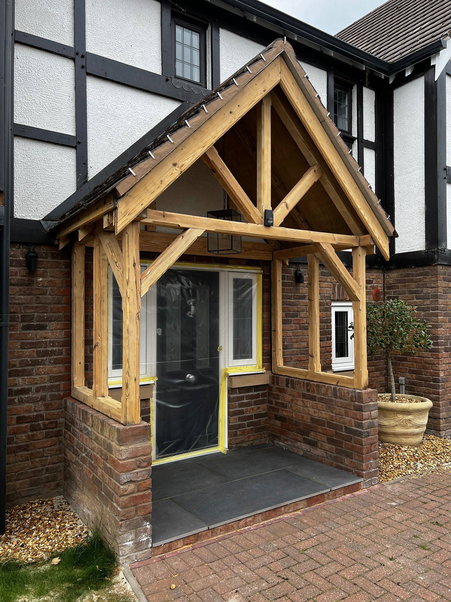 Porch restoration timber revealed