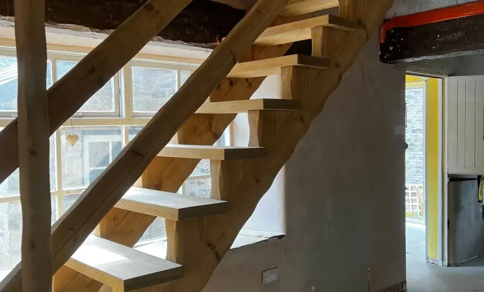 Staircase restoration detail work