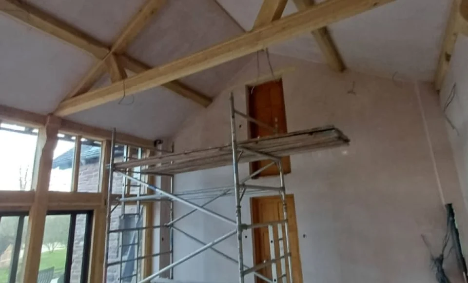 A-frame after sandblasting
