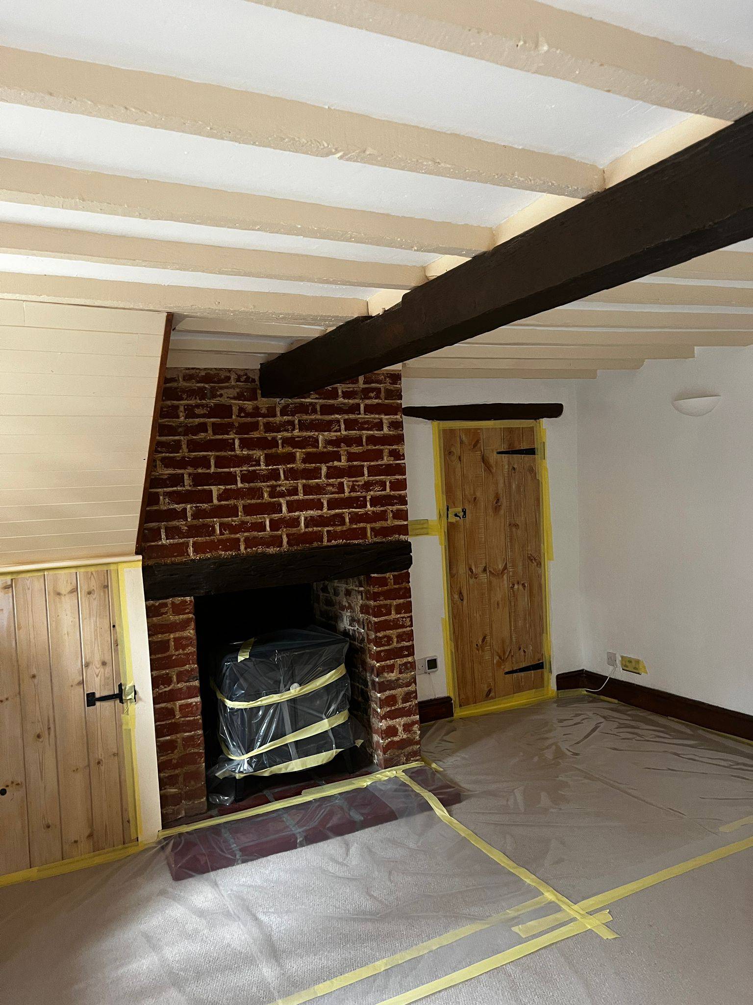 Fireplace after cleaning